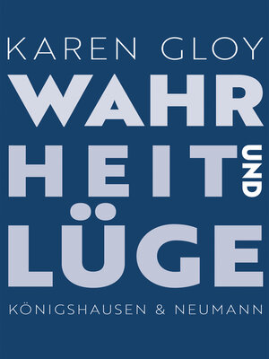 cover image of Wahrheit und Lüge